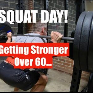 Over 60 Fitness! Old Guy Squat Workout | Squatting Over 60 for Strength!