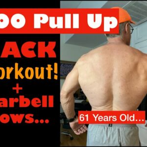 100 Pull Up Back Workout | Plus Barbell Rows!