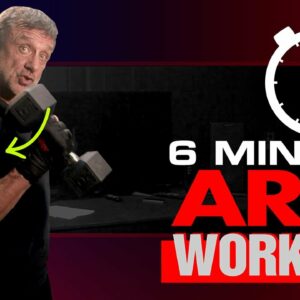6 Minute 60 YEAR OLD At Home Arms Workout With Dumbbells!